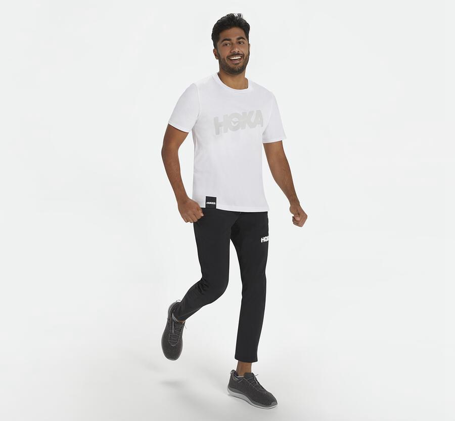 Tee Mens - Hoka One One Brand - White - TYIMWER-83